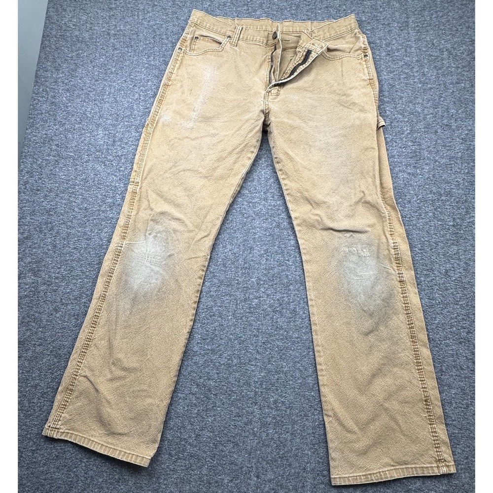 Dickies Men's Carpenter Pants Brown Sz 34x32 *Fits 34x30* Workwear Thrashed